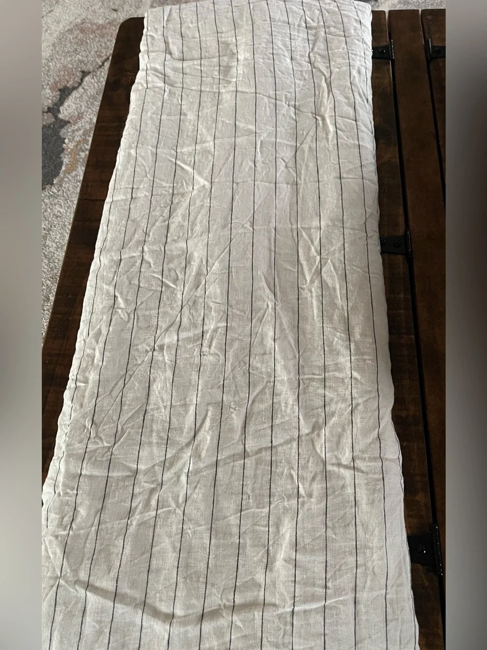 Quince European Linen Sheet Set, Queen (Pencil Stripe)